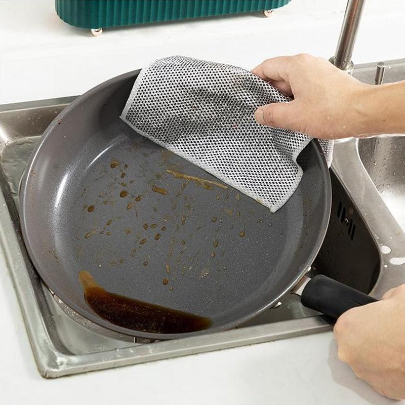 Krachtige Metalen Vaatdoek - Verwijdert Vet en Vuil in Seconden | 5+5 GRATIS