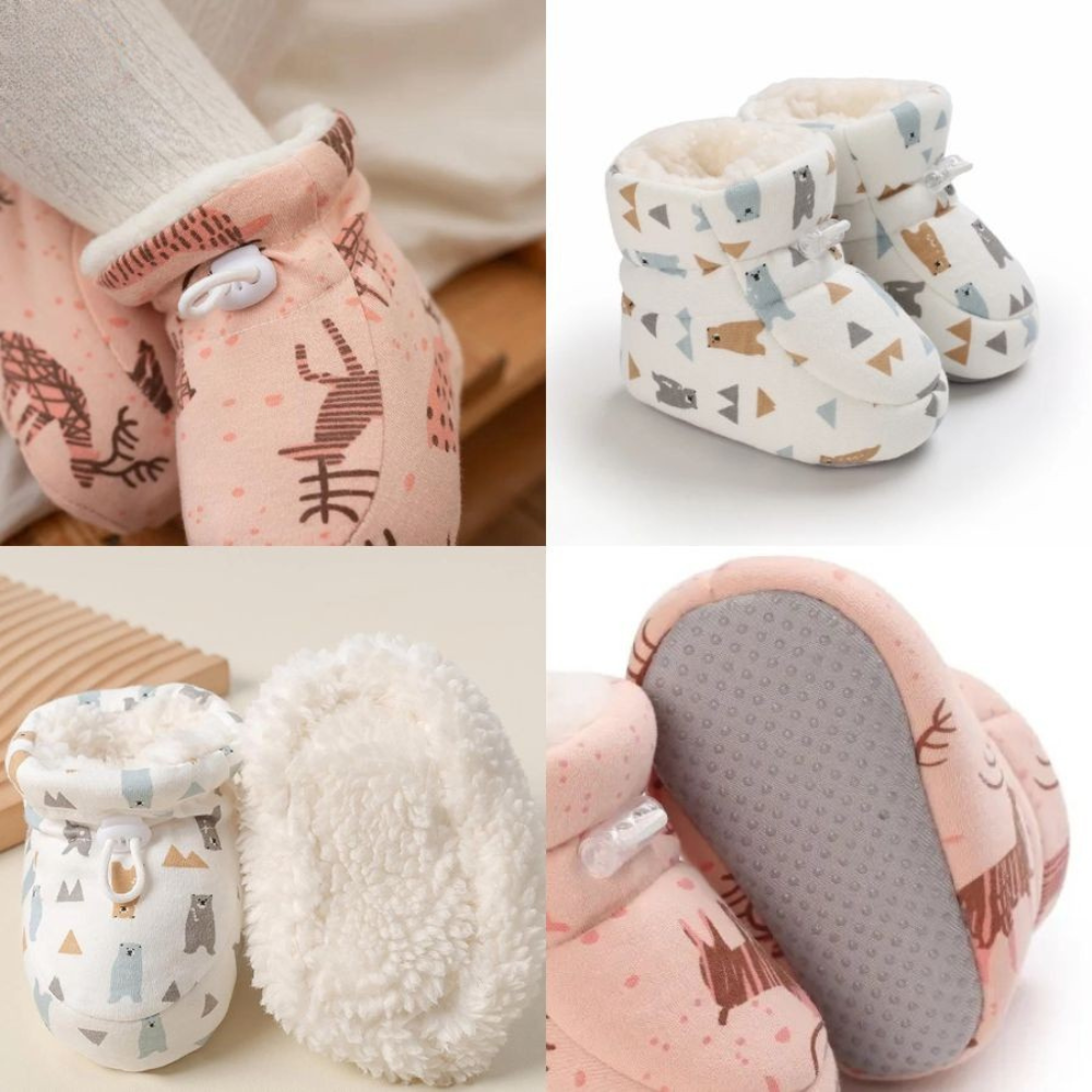 HappyToes™ | Warme, antislip babyslofjes
